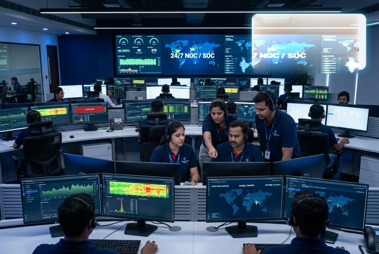 24/7 Managed NOC & SOC Infrastructure Services
