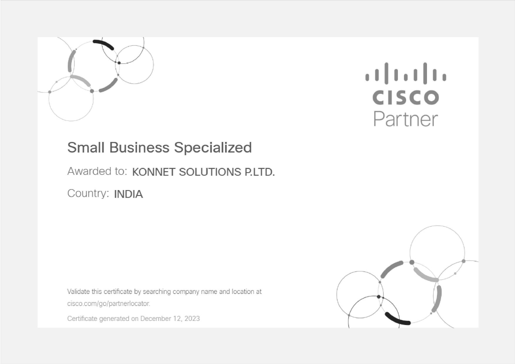 5 Konnet Certificate